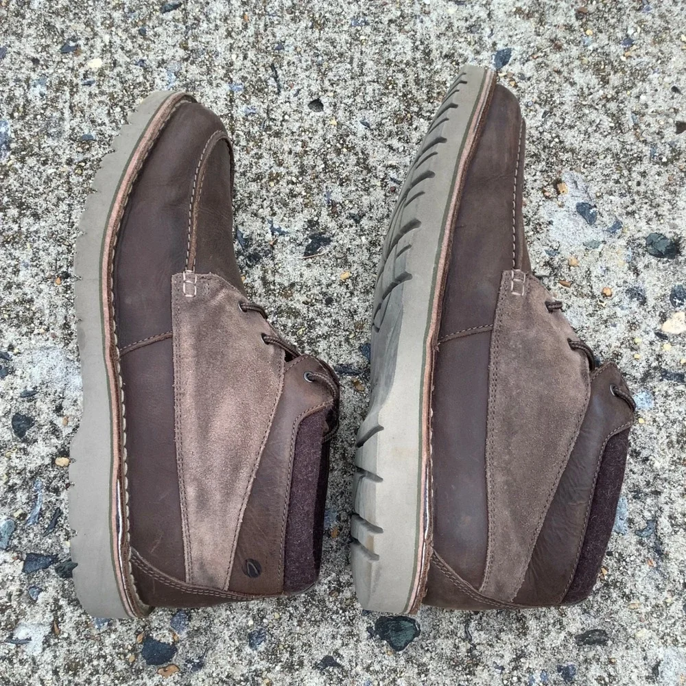 Clarks Collection Mens Brown Leather Suede Chukka Boots 261629357100 Size 11